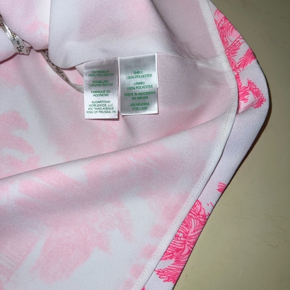 2-pieces Lilly Pulitzer Pink and White Ruffle Blouse(szL) and Tennis Skort(sz12) - Picture 11 of 12